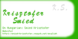 krisztofer smied business card